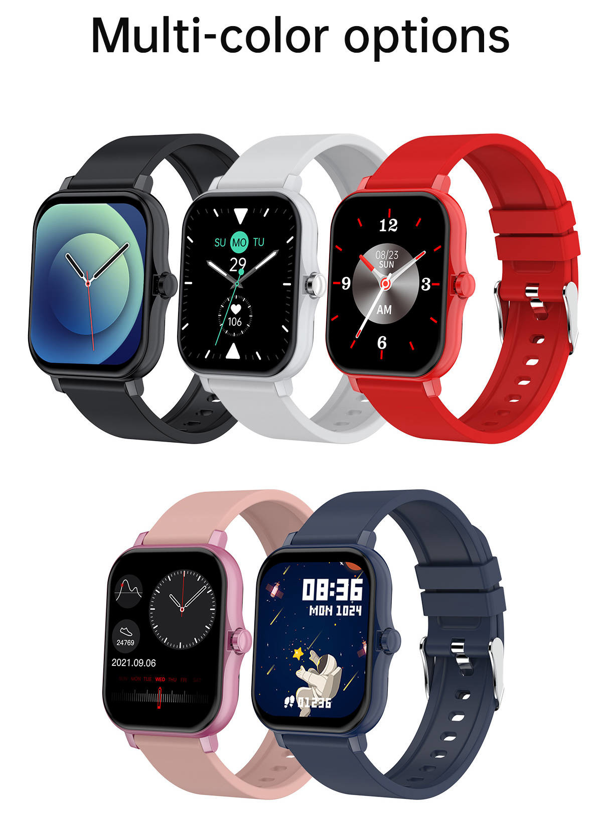 1.75 Inch Smart Bracelet Watch Large Dispaly IP67 Waterproof Exercise Tracking For Men