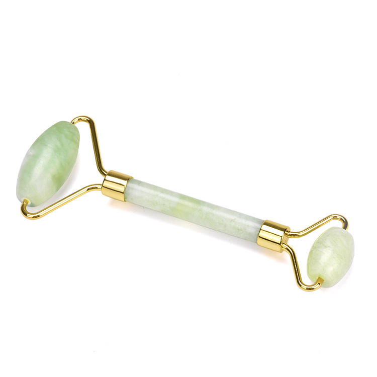 14×5CM Green 100% Real Genuine Jade Roller Gua Sha Set Eyes Face Slimming