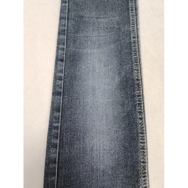 9oz Blue Gray 75%Cotton Vertical Bamboo Yarn Denim Fabric 10S For Jeans