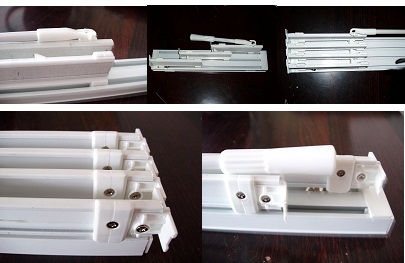 White Fabric Windows Shades Blinds Houses Use, Sliding Panel Blinds