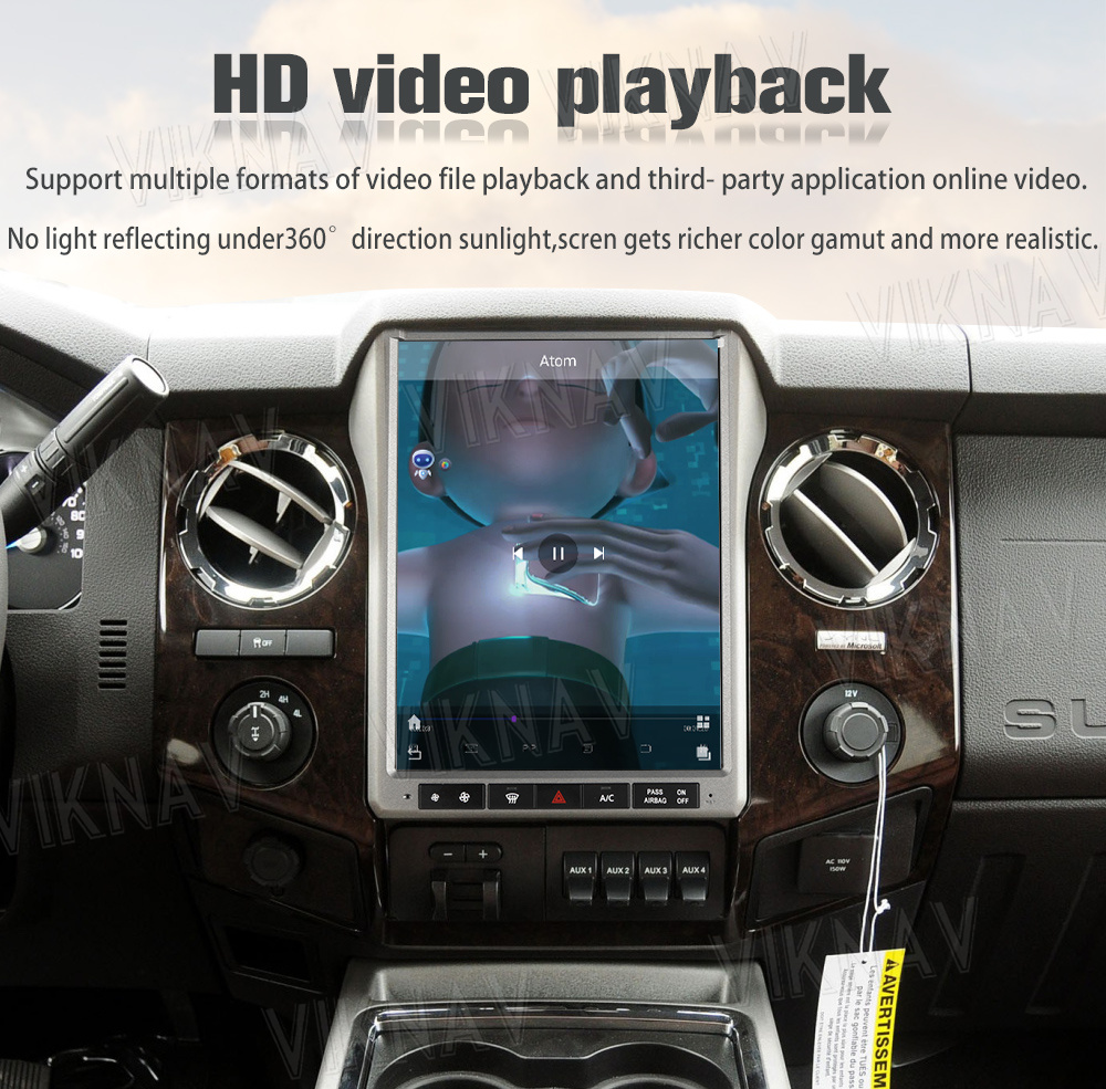 12.1'' Touch Screen 8core Android 13 Car Dvd Player For Ford F250/F350 2013-2014
