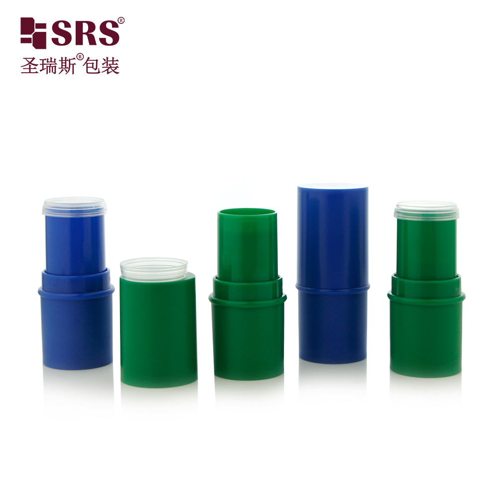 D051 6g Injection Custom Color Plastic ABS Outer PP Inner Bottle Lip Balm Tube Skincare Packaging
