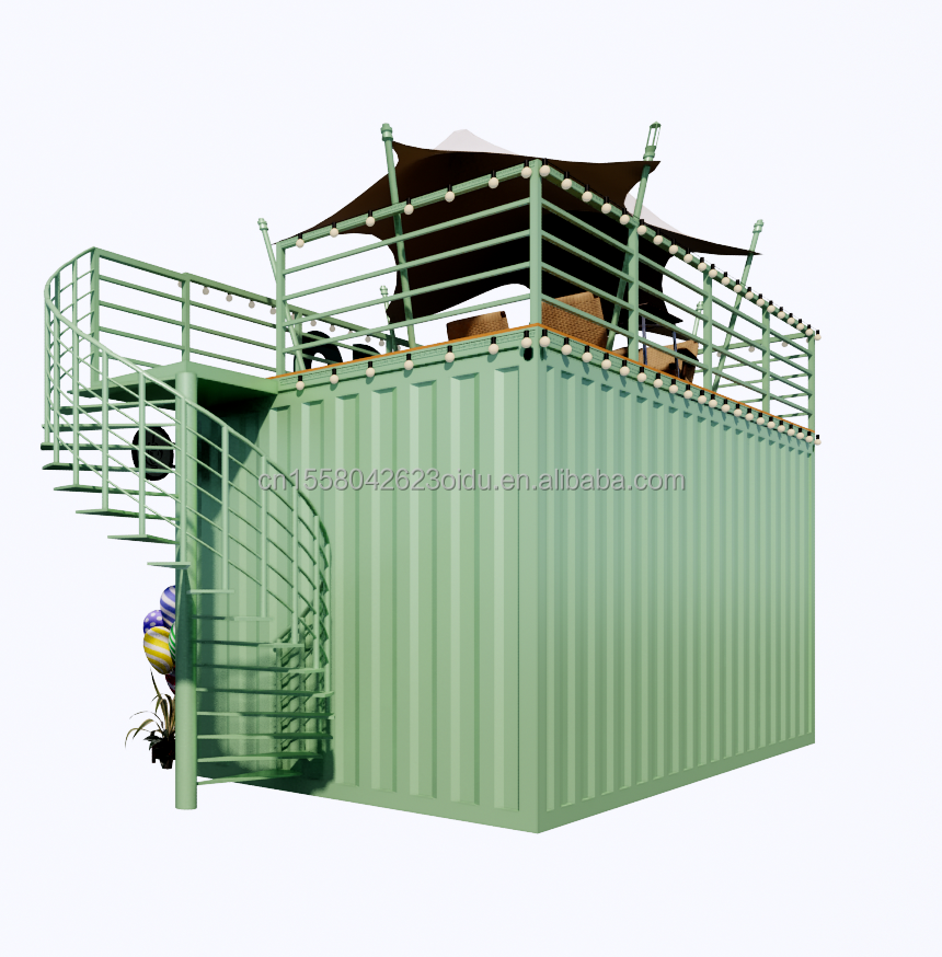 Galvanized Steel Bending 20ft Prefabricated Container for Customized Color Restaurant Cafe Coffee Shop Bar