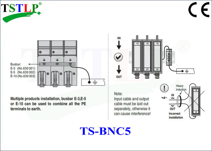 Coaxial Transmission Devices Lightning Surge Protector With BNC Connector