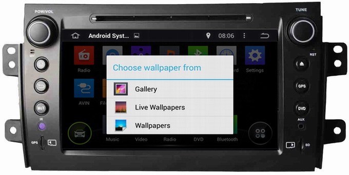 Ouchuangbo Auto Stereo DVD Multimedia Kit for Suzuki SX4 2006-2012 Android 4.4 GPS Nav Radio Player OCB-8072D