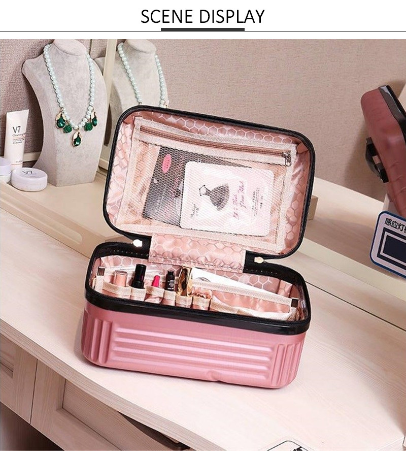 Extra Large Zipper Closure ABS Travel Toiletry Bag