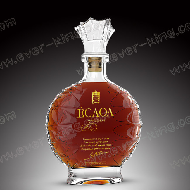 Customed Personal Screw Top 750ML Luxury Liquor Bottle