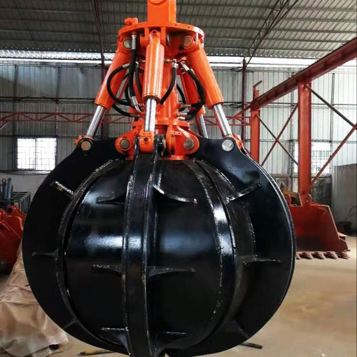 6-50t Stone Grapple Hydraulic Grab Bucket Excavator For Hydraulic Grapple Attachment