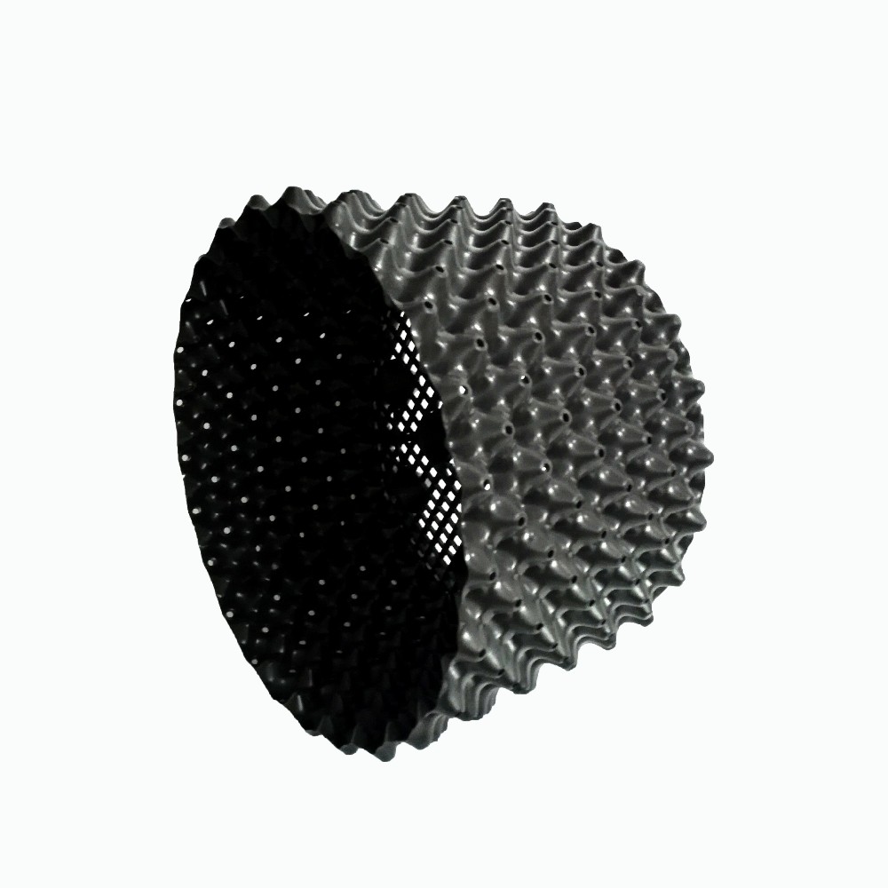 Aeration root pot mall holes in the form of cones throughout the sides of the container