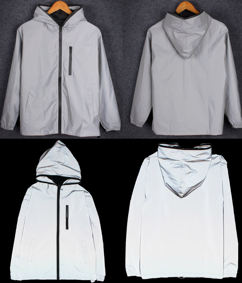 Young People Mens Reflective Jacket Outdoor Soft Shell Plain Color Thin Design