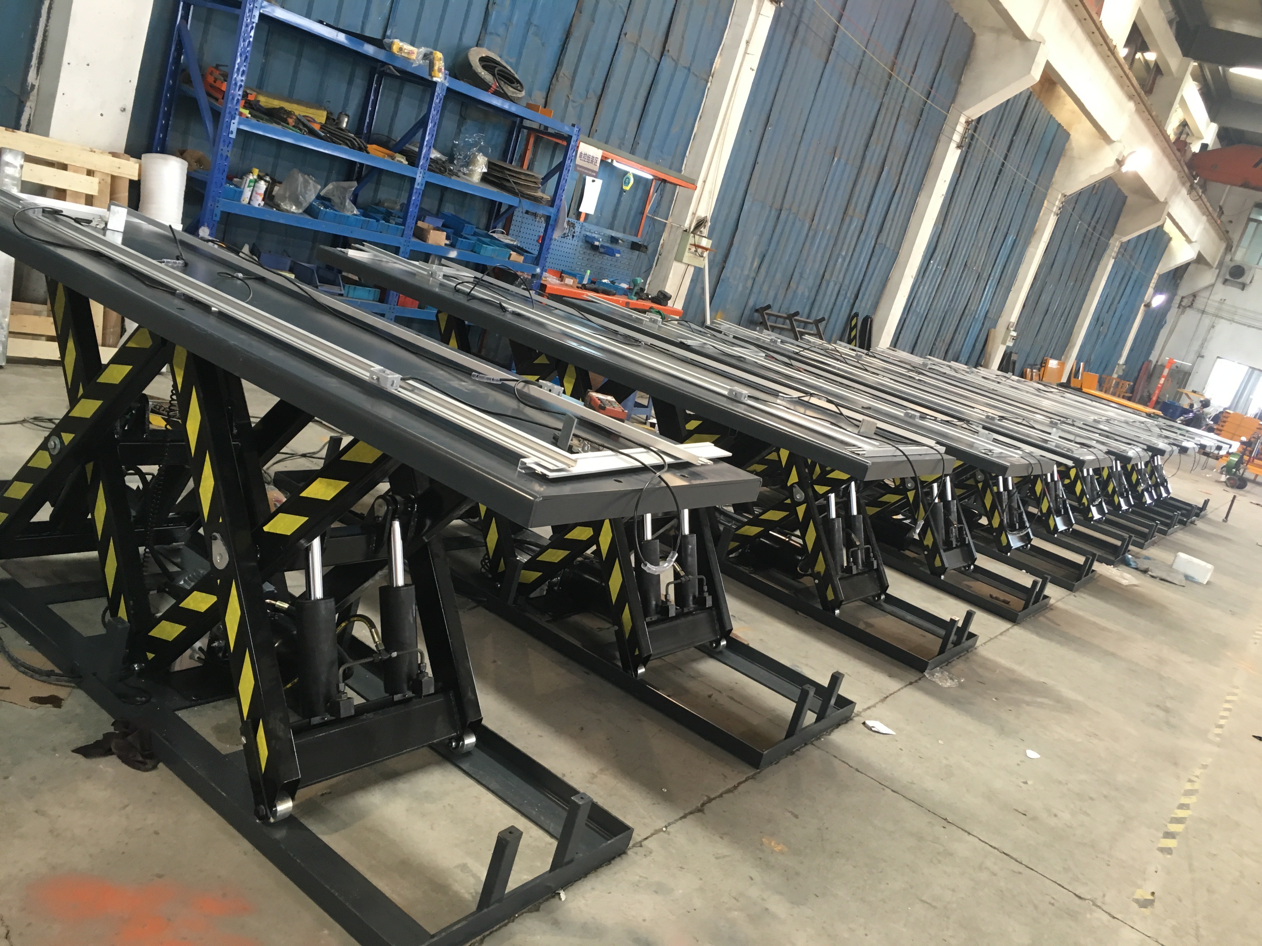 4000lbs 2 Ton Tandem Scissor Lift Table Hydraulic Electric