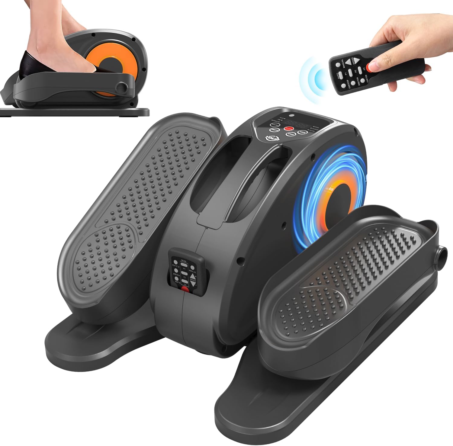 Under Desk Elliptical Machines for Home Use Seated Elliptical Leg Exerciser Portable Under Desk Bike Pedal Exerciser for Seniors