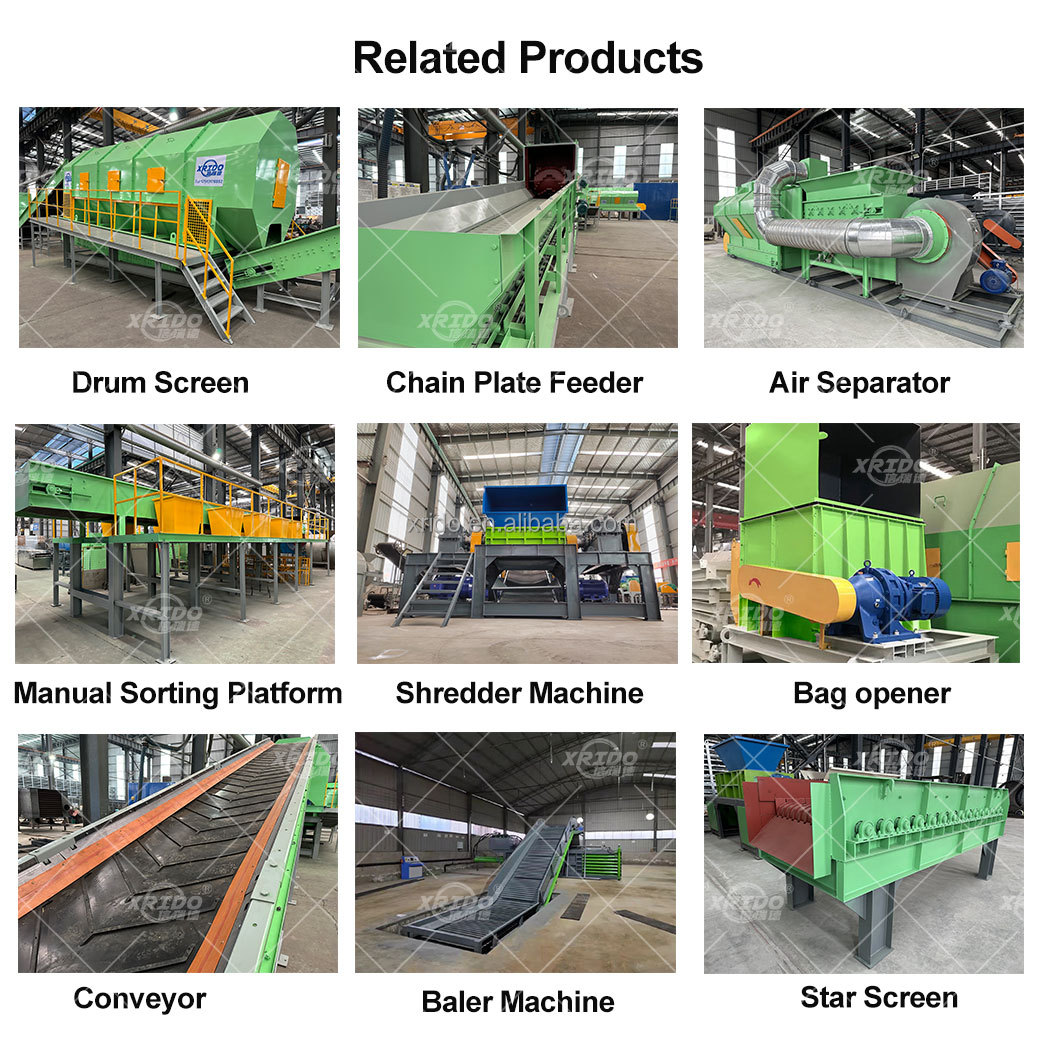 High Efficiency Waste Air Separator Municipal Refuse Sorting Machine