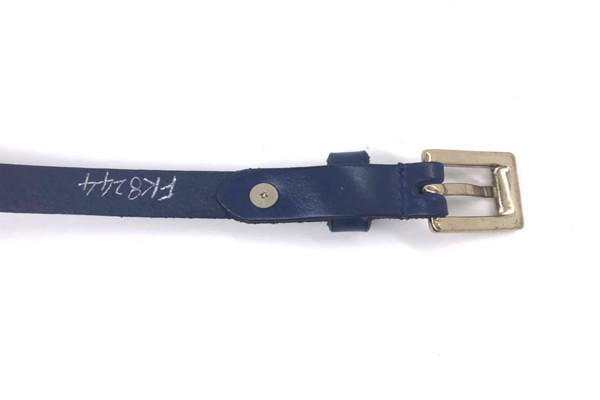 5/8" Width Ladies Rivet Leather Skinny Belt Hexagon Studded For Jeans