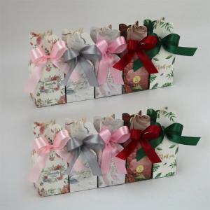 Buy cheap ODM 5*5*12cm Candy Chocolate Wedding Paper Box With Ribbon product