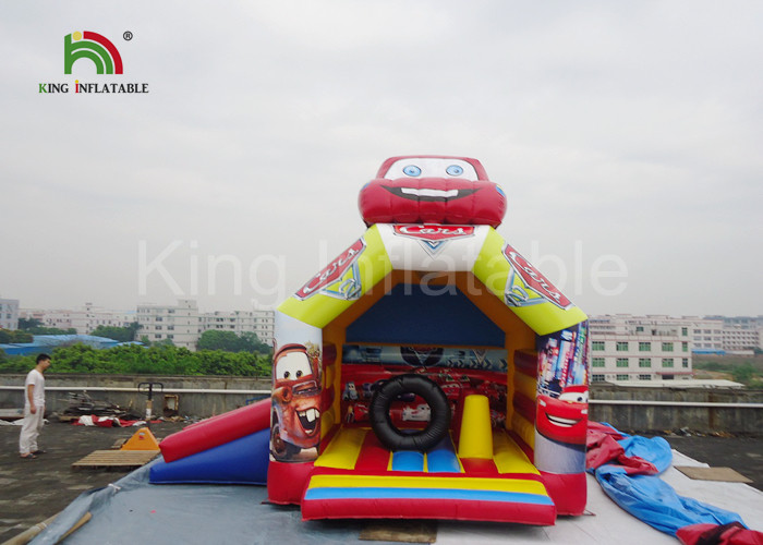 PVC Fireproof Commercial Inflatable Bouncers For Kids Jumping Car Houses