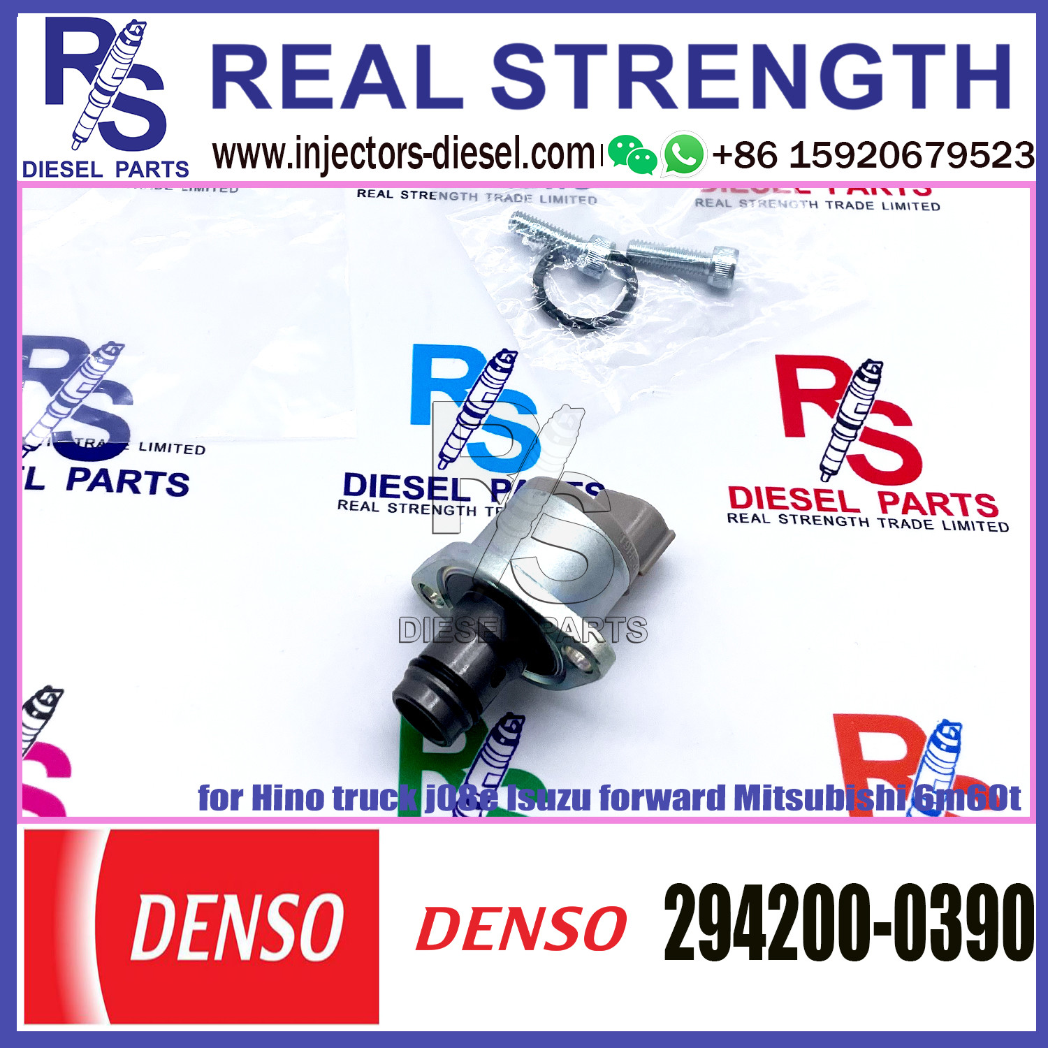 DENSO Suction Control Valve 294200-0390 Applicable to Hino truck j08e Isuzu forward Mitsubishi 6m60t
