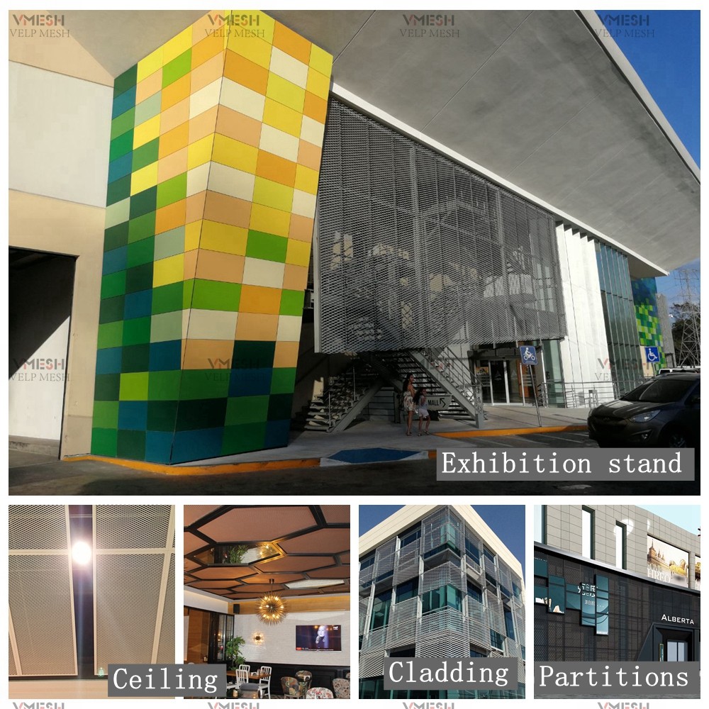 Metal Building Materials Aluminum Expanded Metal Sheet Wall Cladding Facades