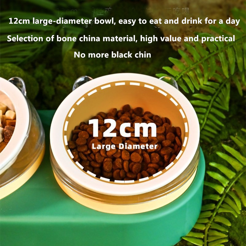 Cat Bowl Ceramic Cat Food Bowl To Protect Cervical Vertebra Automatic Drinking Water Diagonal Cat Bowl