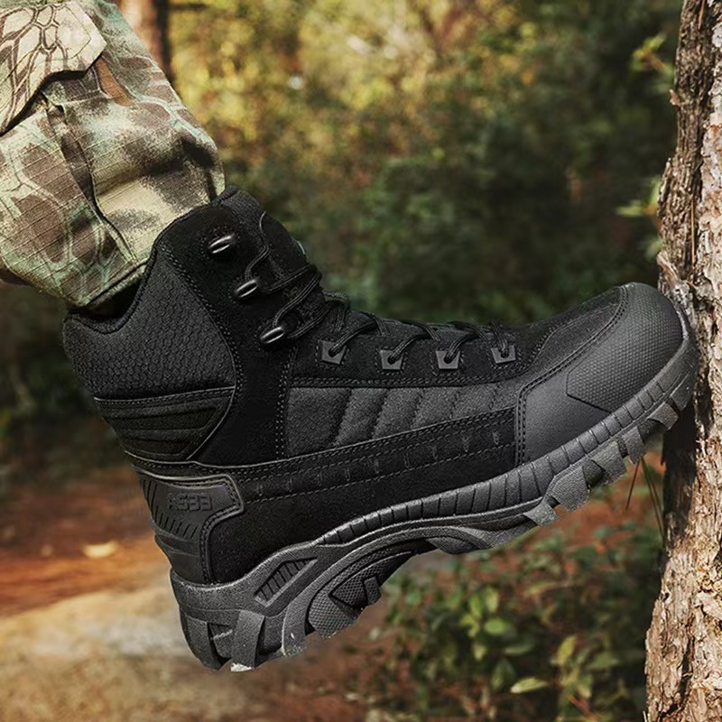 Non Slip Combat Boots Durable Hiking Military Boots Yellow For Rescue