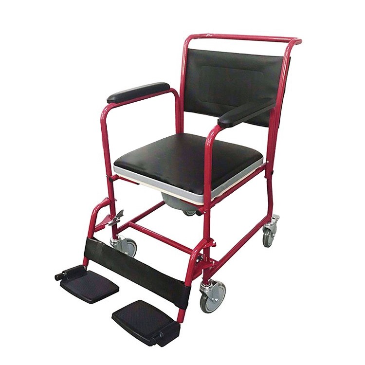 Multi Functional Medical Rehabilitation Equipment Patient Transfer Commode Toilet Chair