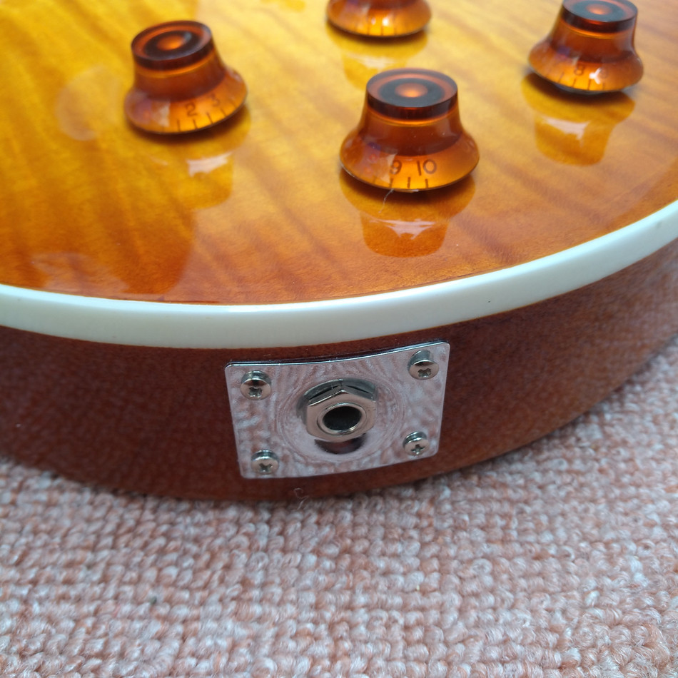 New high quality Standard LP 1959 R9 electric guitar, Quilte Maple top tremolo bridge Rosewood Electric guitar, free shi