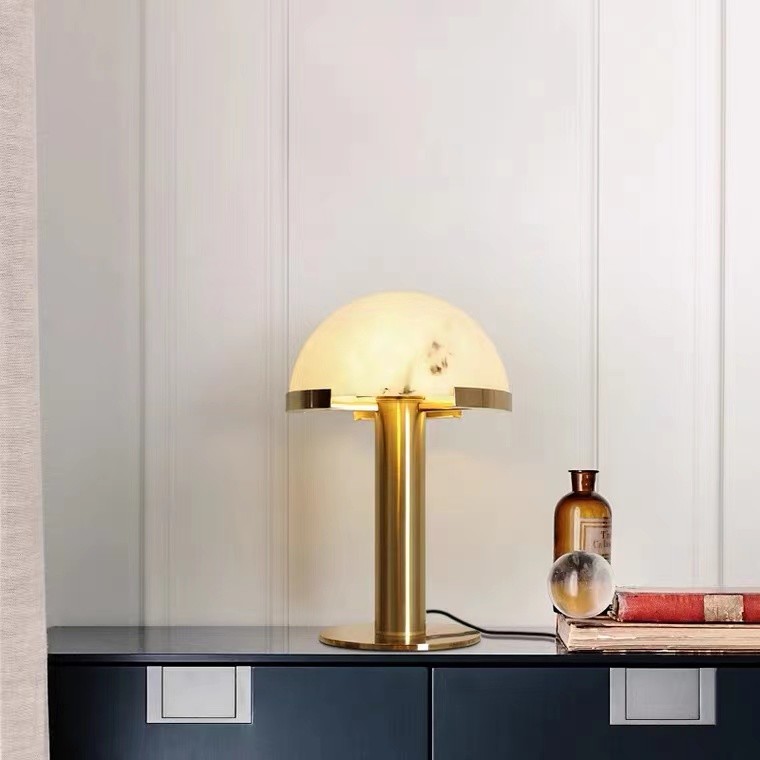 Mushroom Marble Shade LED Brass Sconce unique table lamps