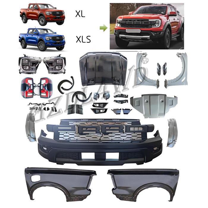 Pickup Ranger XL XLS 4x4 Body Kits Upgrade To Ranger Raptor 2022 Style