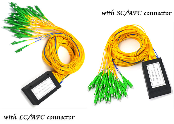 LC APC Connector Fiber Optic Splitter Module 2x32 Corning Fiber ABS