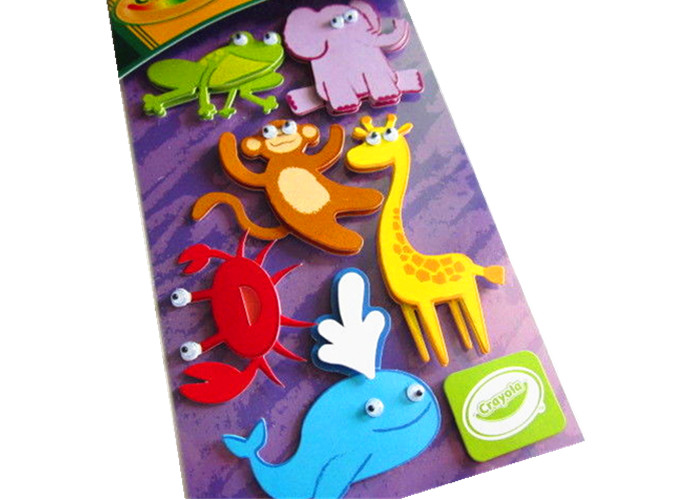 3D Embellishments Die Cut Paper Stickers 12*7cm Eco Friendly