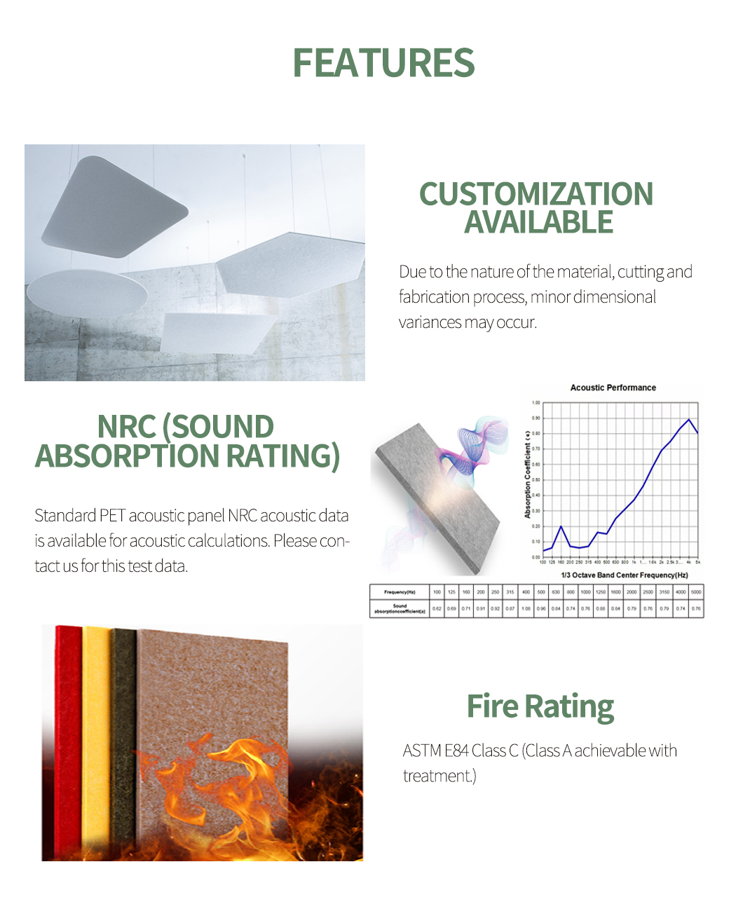 9mm Thickness Polyester Fiberglass Ceiling Panel For Modern Interior Design