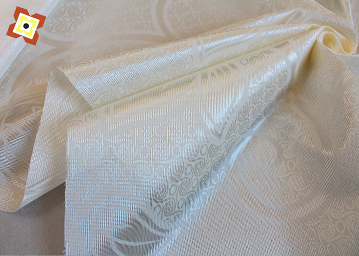 100% Polyester Mattress Cloth Printed Satin Fabric 60gsm 200 Meters / Roll