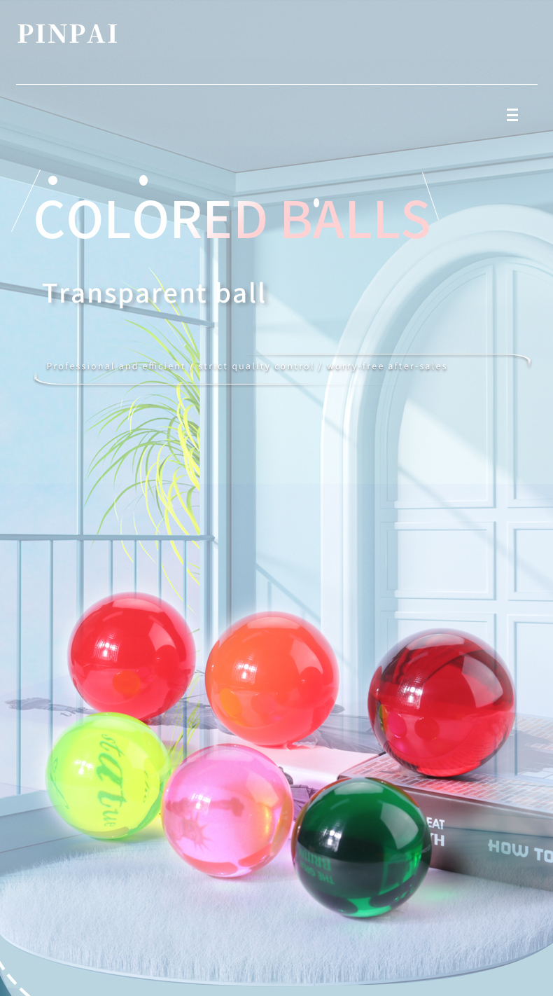 40mm 50mm Transparent Juggling Balls Red Blue Acrylic Crystal Ball Bead