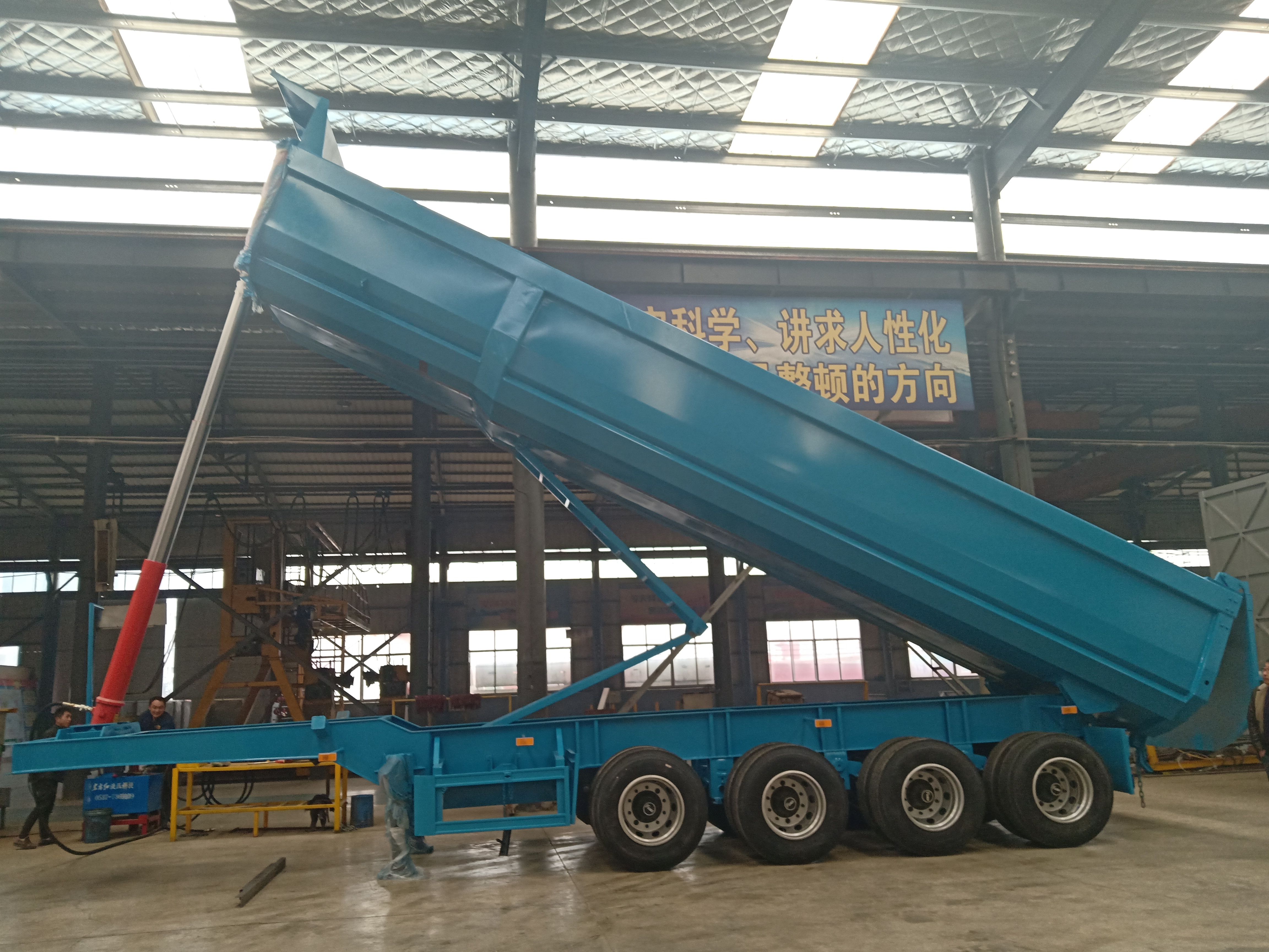 100 Tons Double Axles U Shaped End Rear Tipper Dumper Semi Truck Trailer for in Market