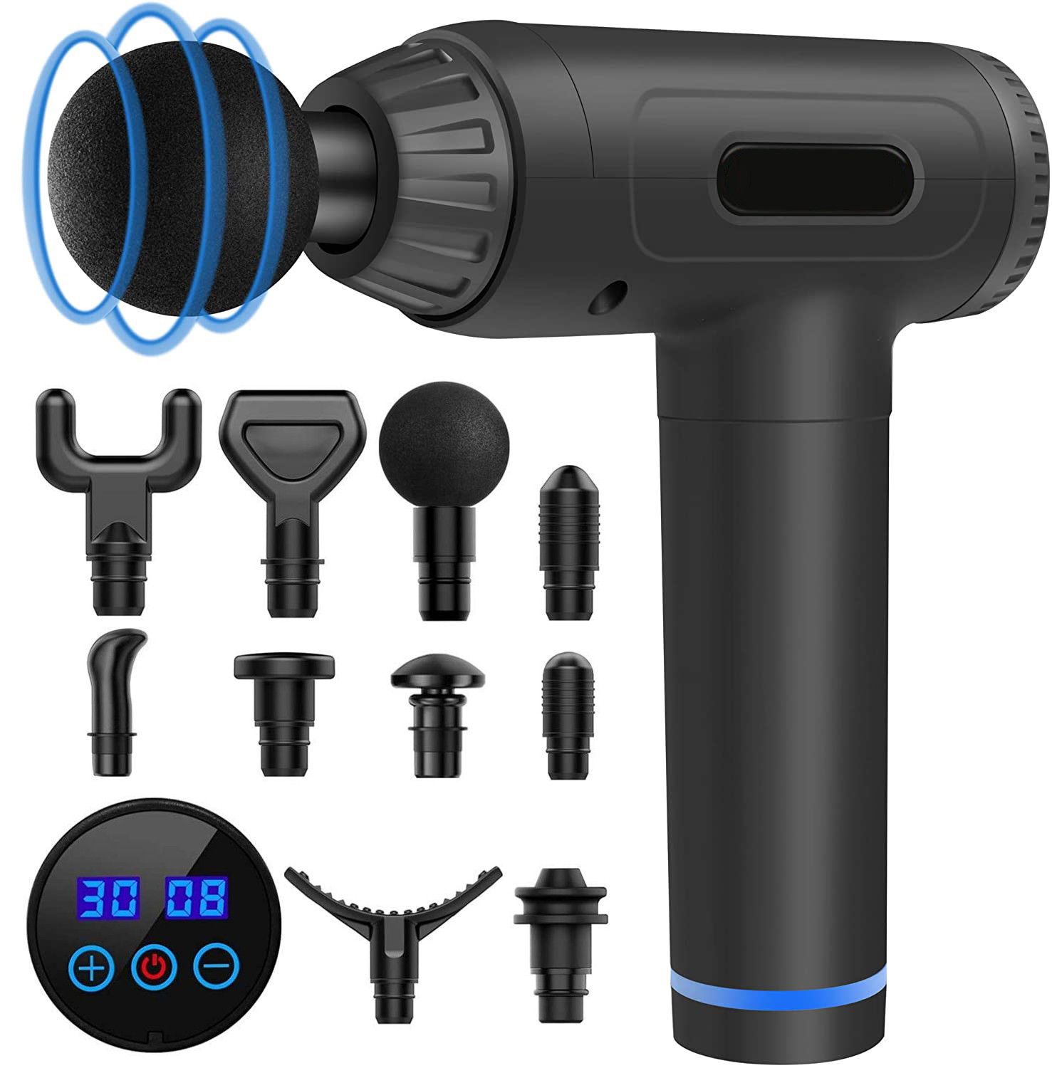 2400mAh 10 Heads Handheld Massager Gun