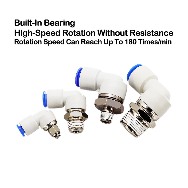 KSL KSH Right Angle Elbow High Speed Pneumatic Rotary Union 4mm To 12mm