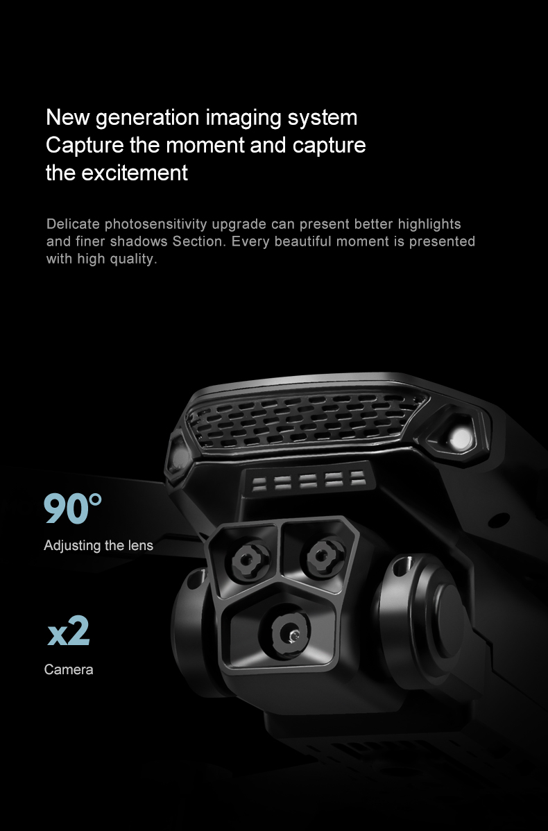 Lu900 Mini Drone 4k Dual Camera Drone With 5g Wifi Fpv Abs Remote Control Toys 100m Image Transmission Distance Yes Gyro