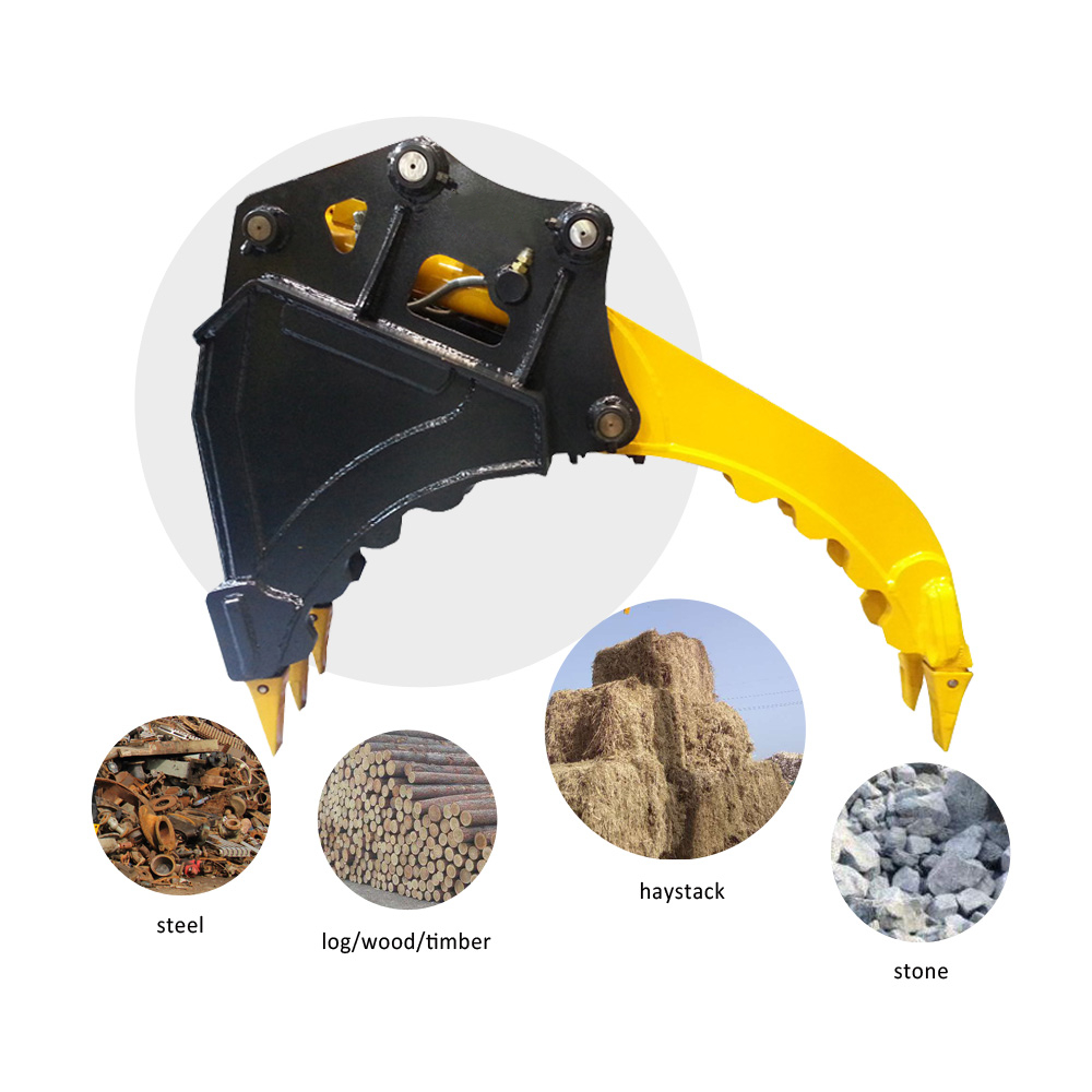 Q345B Mini Excavator Attachments Hydraulic Power Thumb Bucket