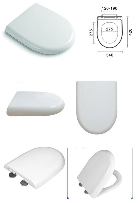 Modern Design D Shape Urea Formaldehyde Toilet Seat Cover For Sustainable Performance
