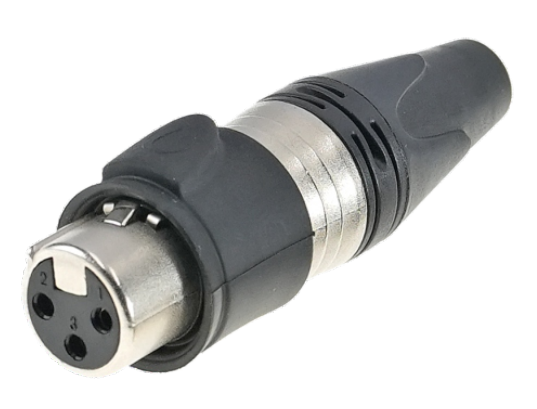 Outdoor Audio Video Connector Waterproof 3 Pin XLR Plug With Female Gender