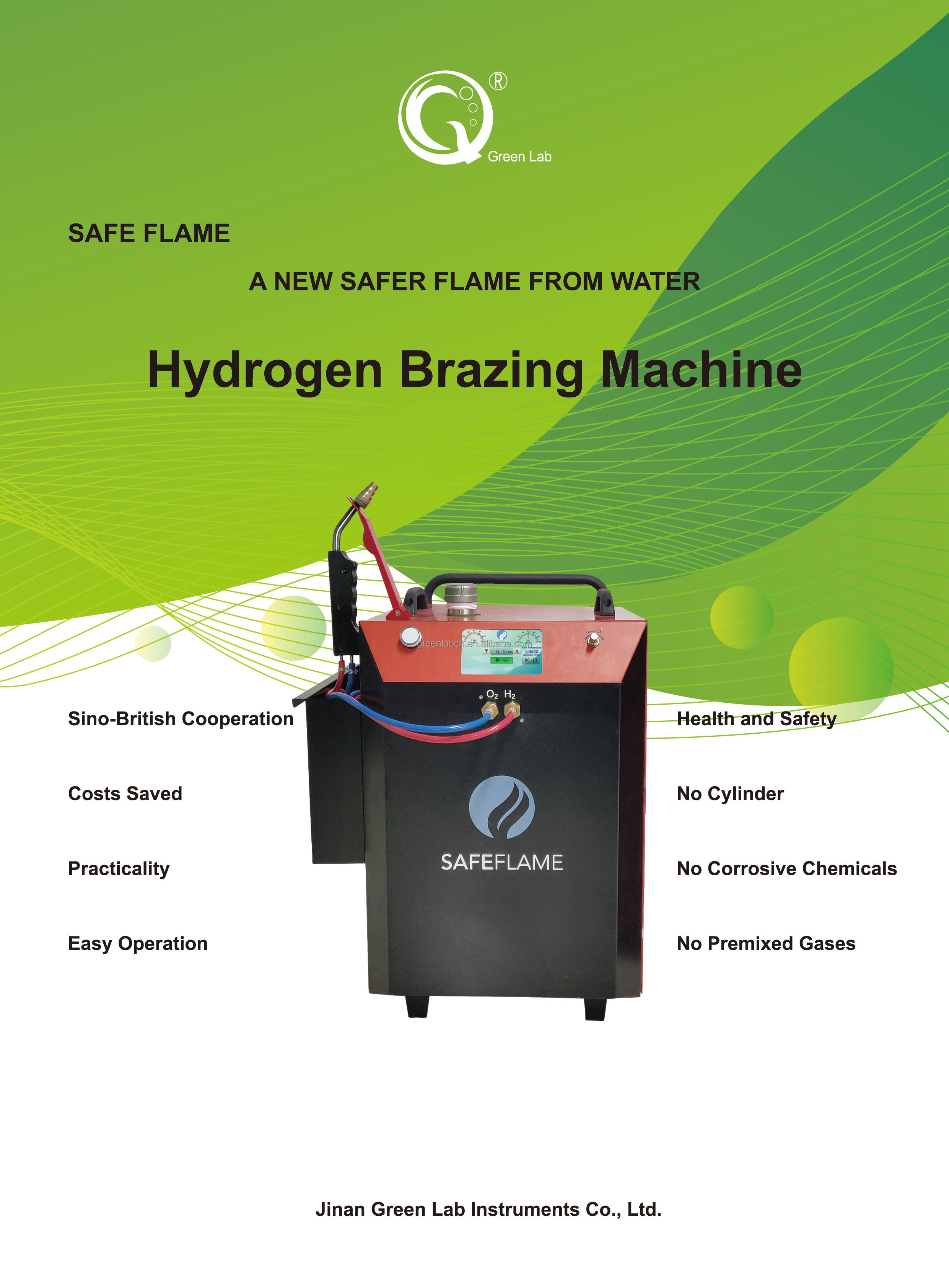 Safeflame NO KOH Brass Instrument Oxy Hydrogen Welding Soldering Machine O2 Output LPM 1