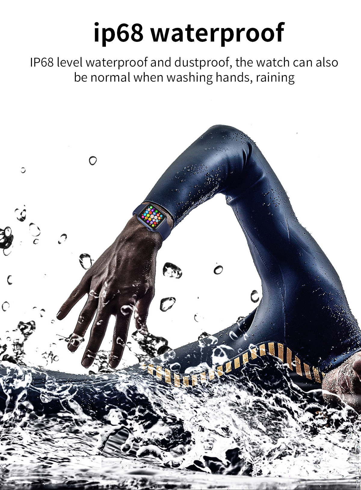 AW9 Heart Rate Blood Pressure Sports Smart Watch Waterproof