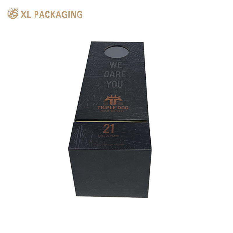 Empty Whisky Champagne Gift Box Custom Wine Bottle Gift Box With Lid And Base