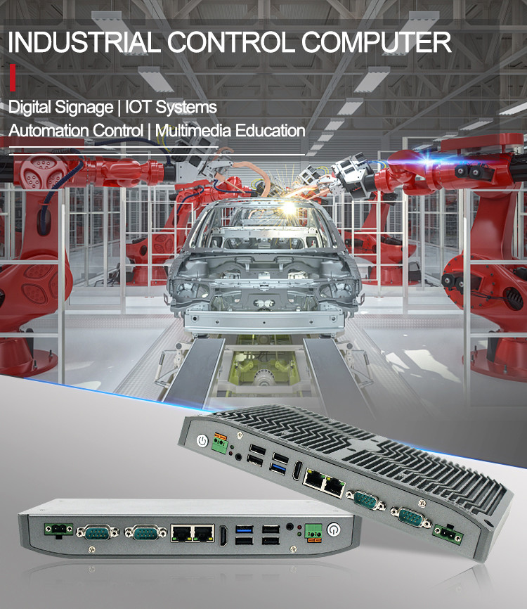 RS232 RS422 RS485 Rugged Mini Pc 15W Intel Celeron For Paying Kiosk