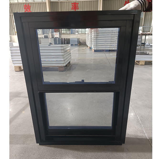 3.54inch Thermal Break Aluminum Double Hung Window With Tilt Window Black
