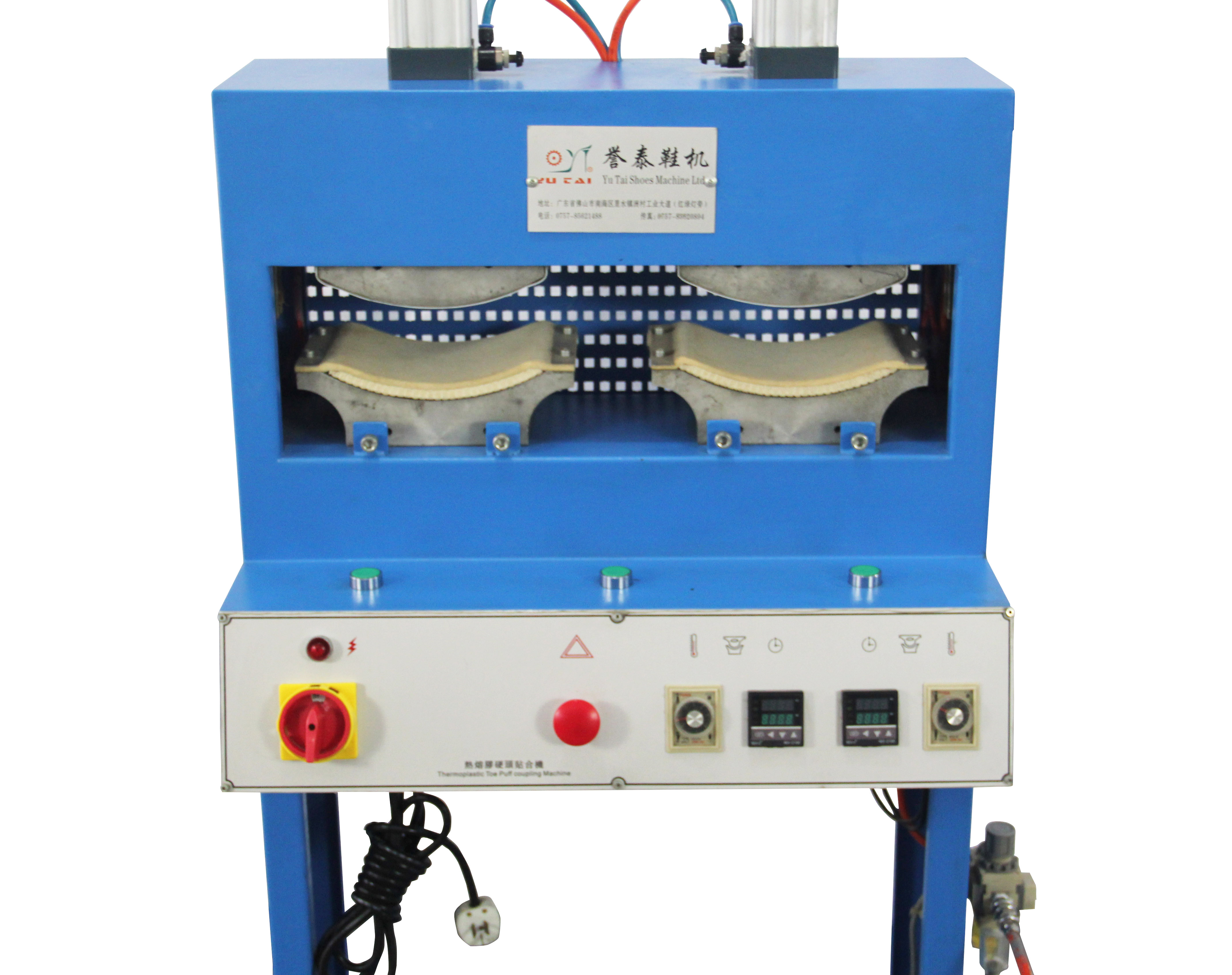 Double Station Hot Melt Laminating Machine for Thermoplastic Toe Puff Shaping Online Support and Included