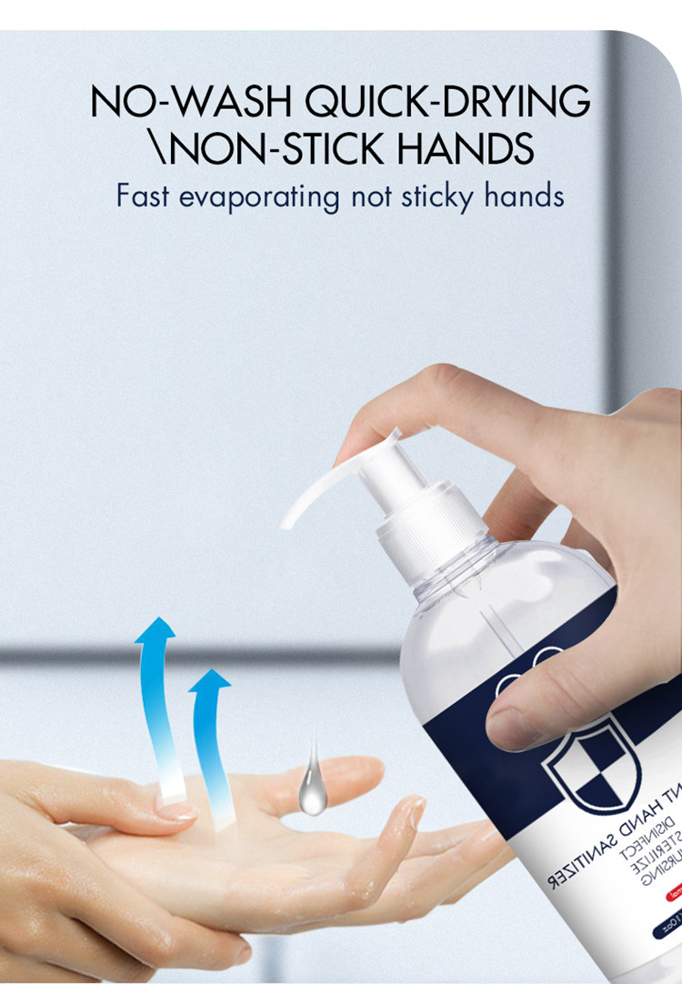 Antibacterial Disposable Hand Gel Alcohol Silver Ion For Home Office Hospital