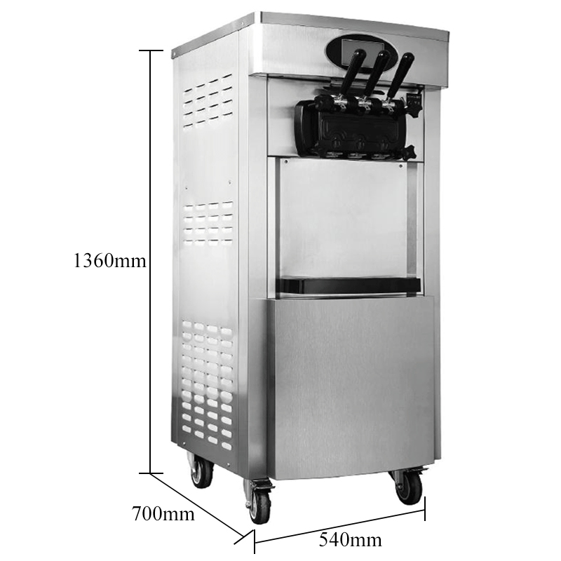 20-28L/H Soft Serve Ice Cream Machine Ideal for Commercial Catering Customised 3 Flavor Icecream Maker