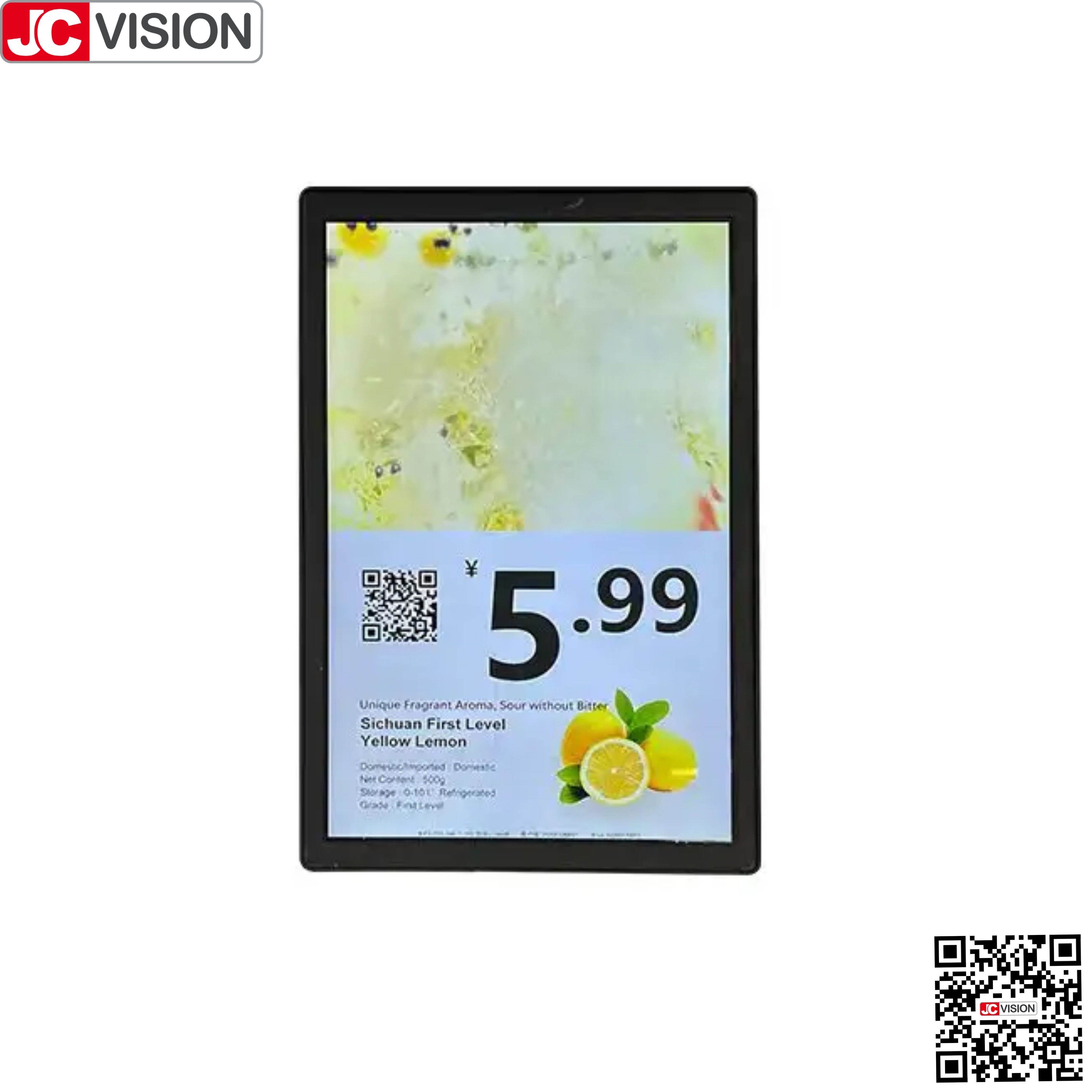 JCVISION 10.1-inch Dual Screen Display Of Product Electronic Price Tag, Digital Sign/touch Screen