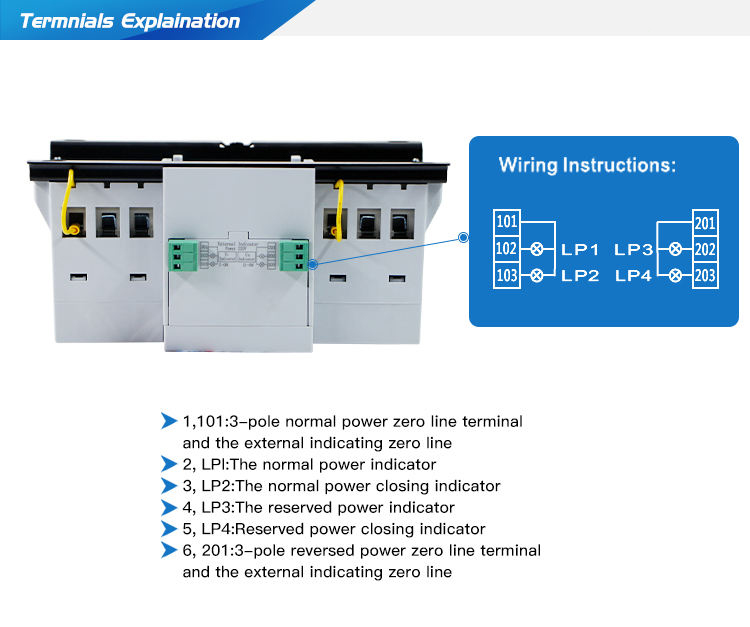 Automatic Transfer Switch Generator ATS Supplier 63A Dual Power Automatic Transfer Switch Automatic Changeover Switch 400V 3P